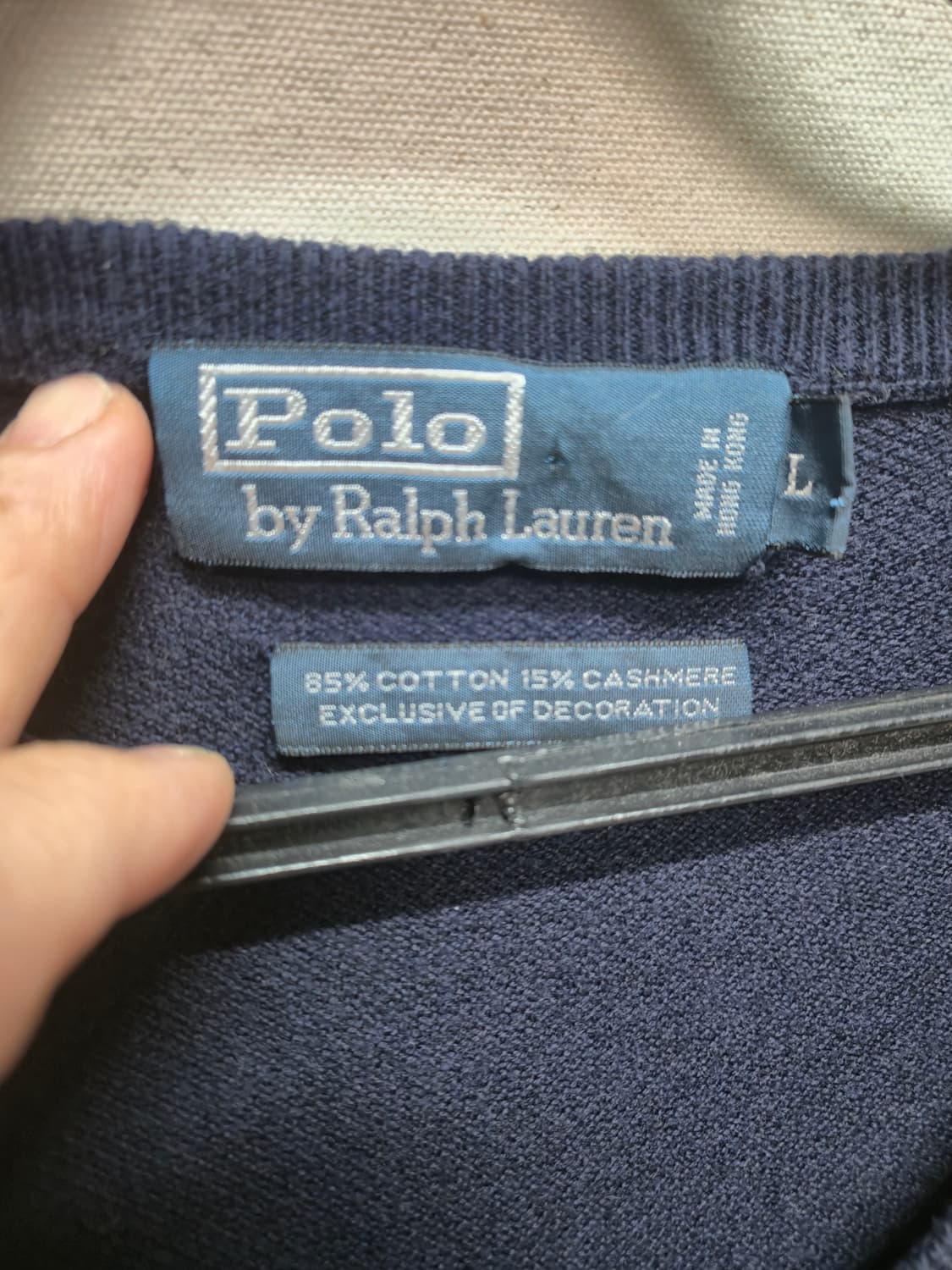 폴로 캐시미어혼방 브이넥 니트 상품이미지2