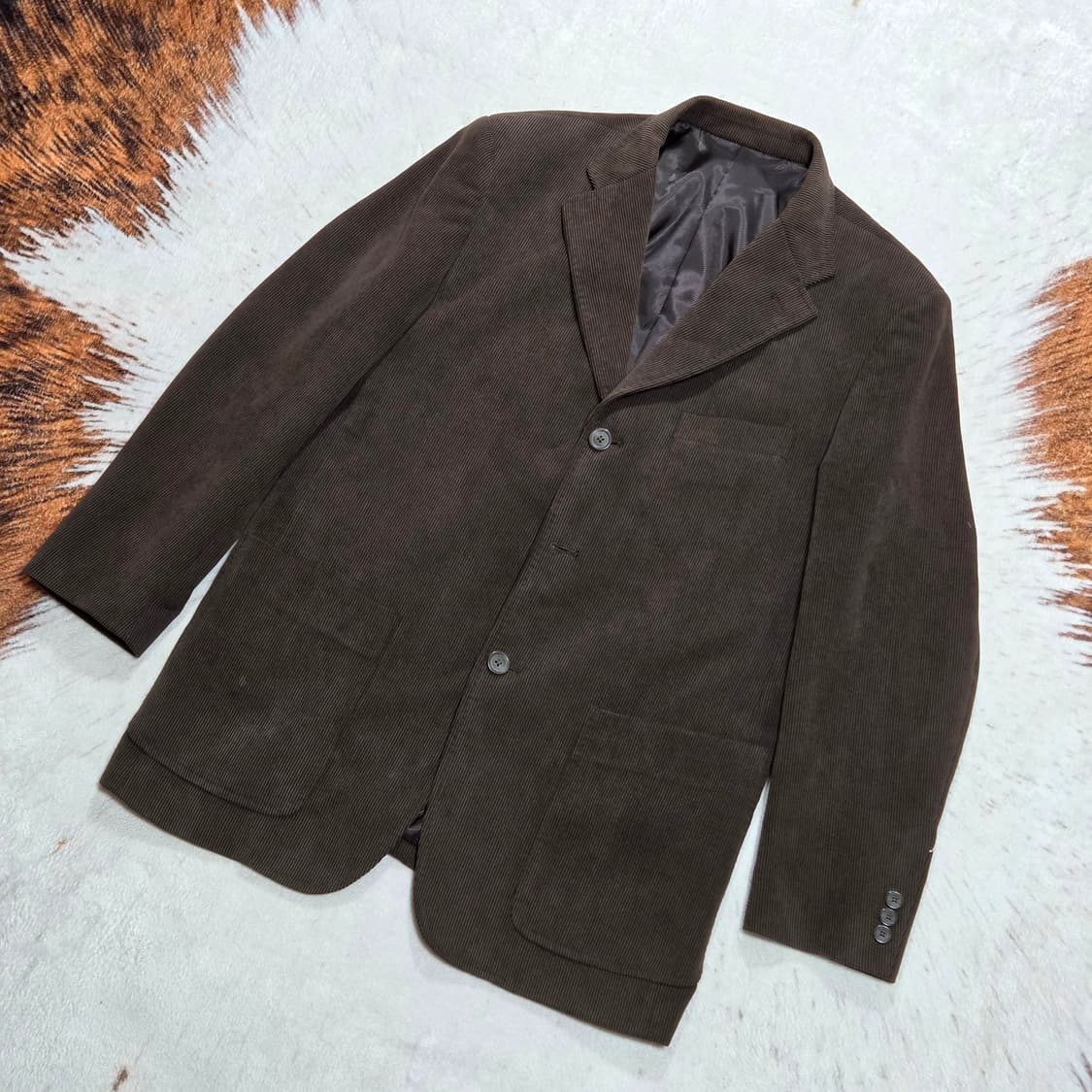 빈티지 브라운 코듀로이 골덴 블레이져 자켓 상품이미지1