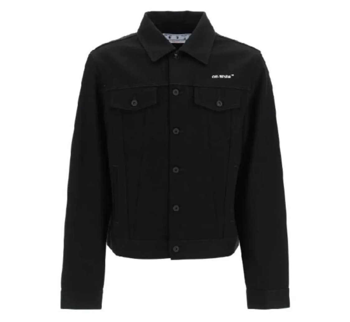 오프화이트 디아그 프린팅 애로우 커팅 데님 자켓 정품 상품이미지7