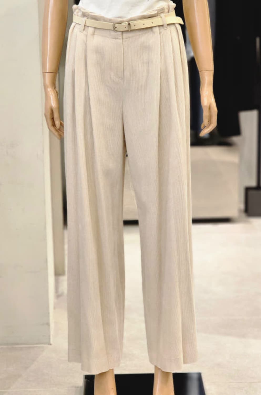 시슬리 와이드팬츠 코듀로이 핀턱 벨티드 55 상품이미지1