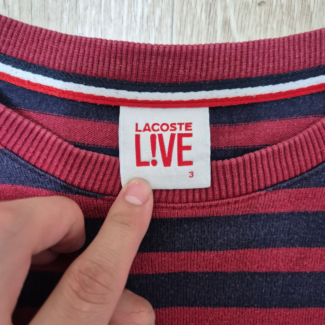 라코스테 라이브 스트라이프 긴팔티 상품이미지5