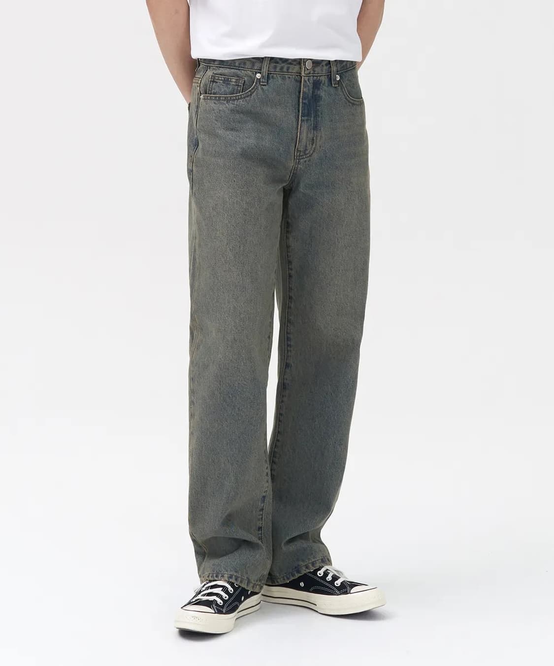 토피 와이드 데님 팬츠 (BEIGE INDIGO) xs 상품이미지1