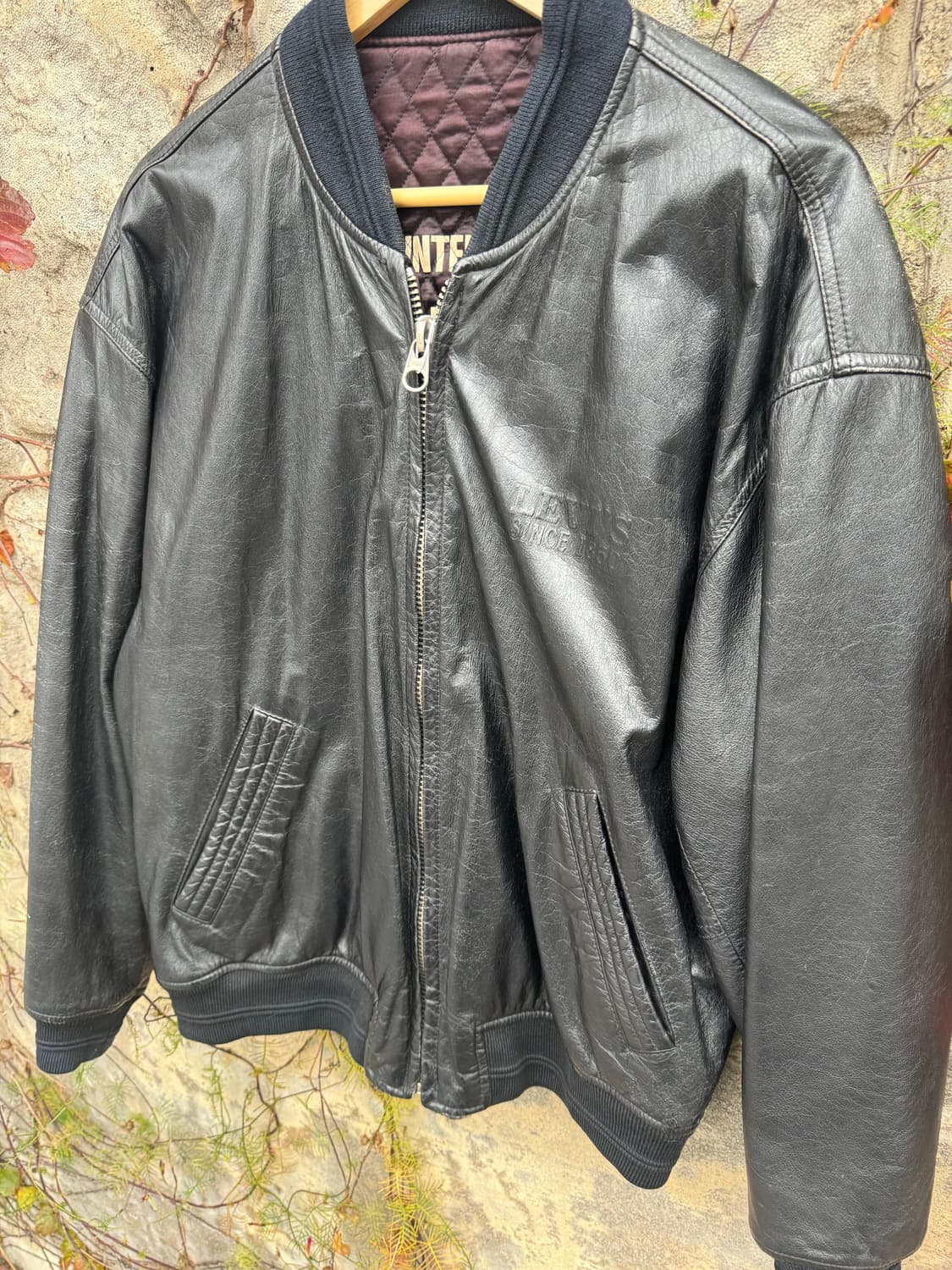 90s 리바이스 140주년 기념 리버시블 양면 소가죽 스카쟌 자켓 상품이미지5