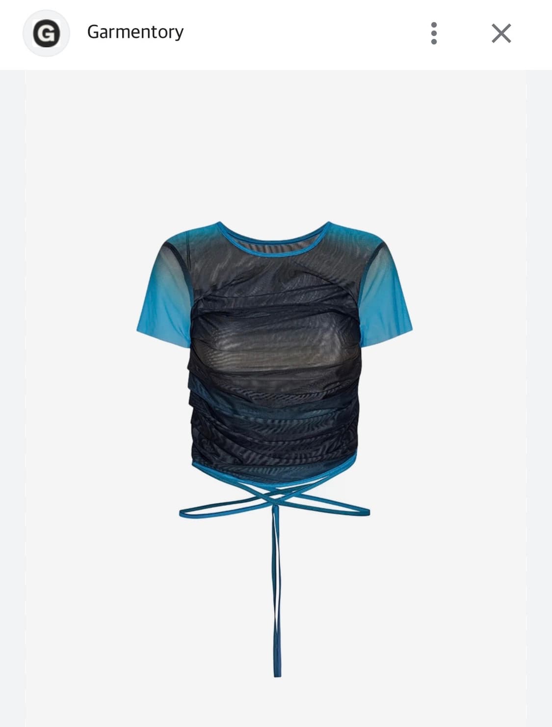 커네밀크 KERNEMILK 워랩 블라우스 탑 티셔츠 블루 2 새상품 상품이미지1