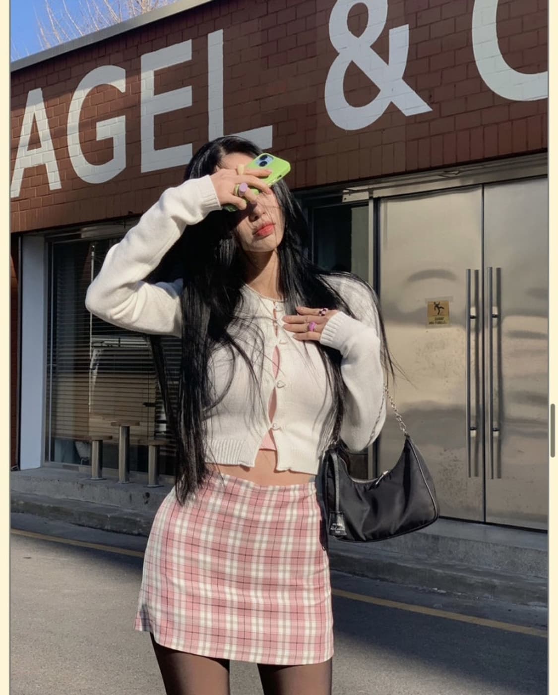 Palejade 페일제이드 하트 니트가디건 [블랙] 상품이미지1