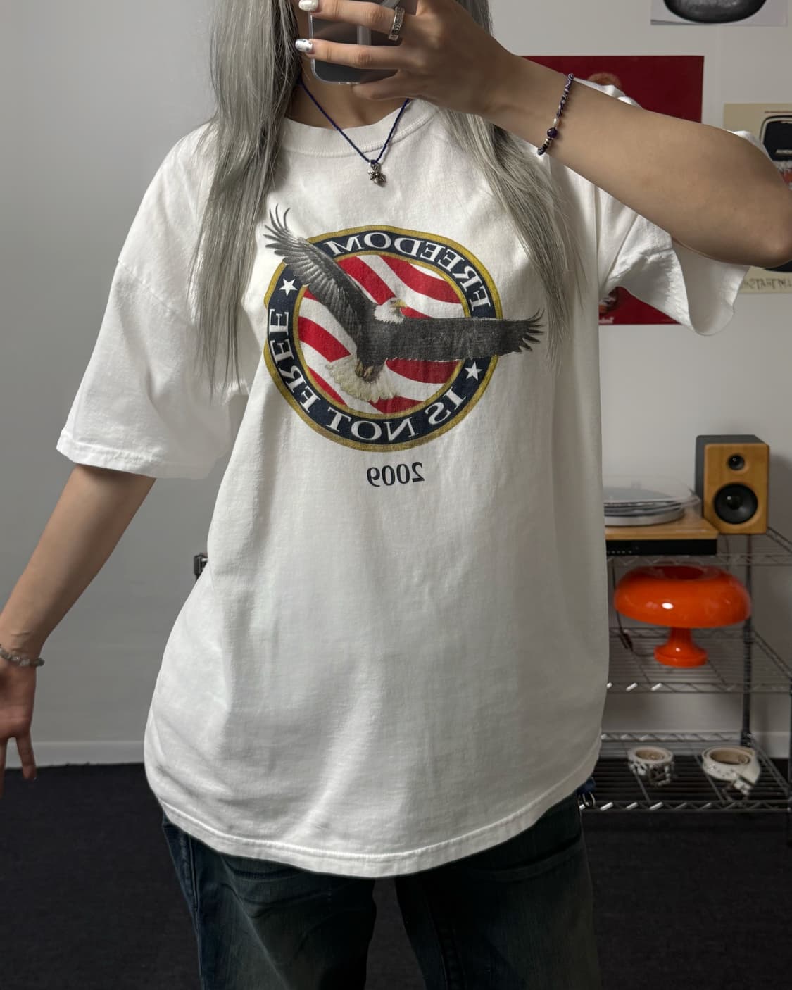 M&O KNIT 00s 아메리칸 이글 그래픽 반팔 티셔츠 상품이미지2