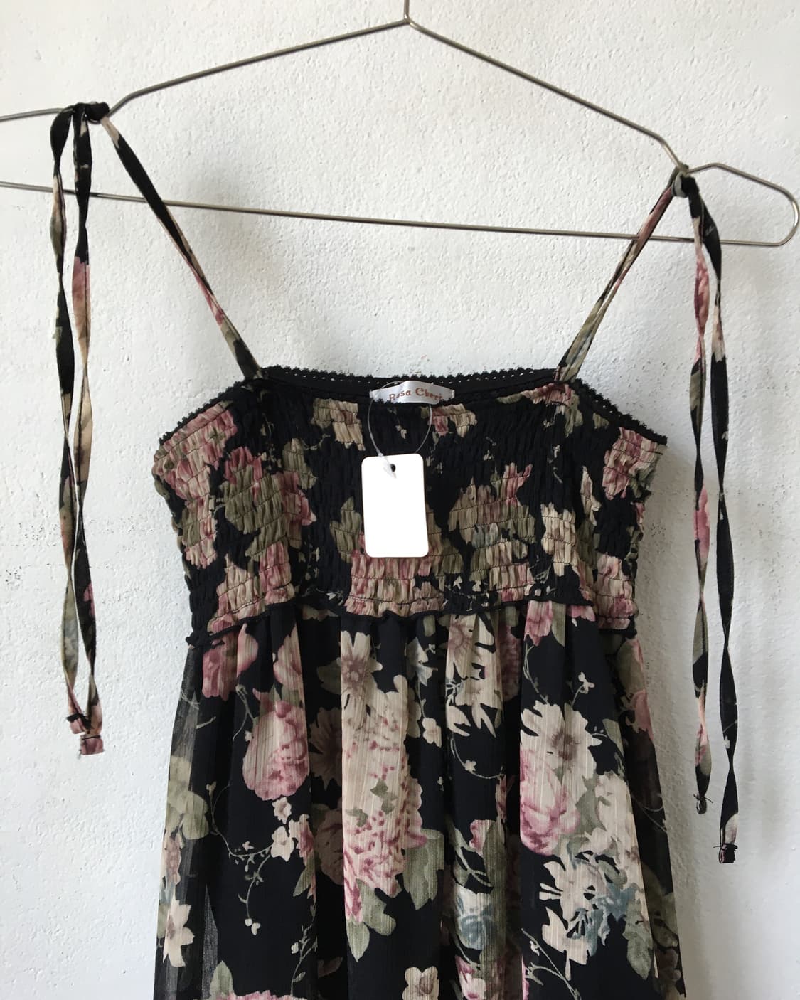 Rosa cheri flower pattern sleeveless one 상품이미지4