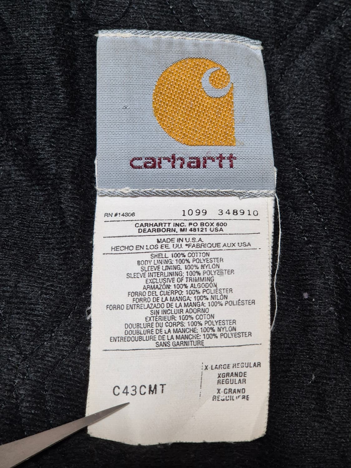 [XL]90s US Made 칼하트 초어자켓 -270 상품이미지6