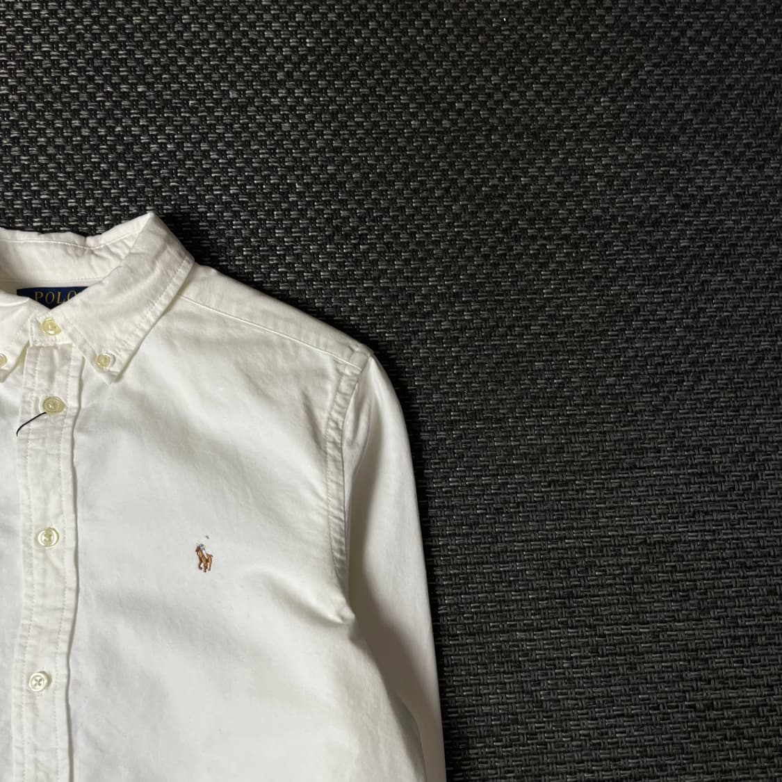 폴로랄프로렌 화이트 옥스포드 긴팔 셔츠 L(14-16) 상품이미지3