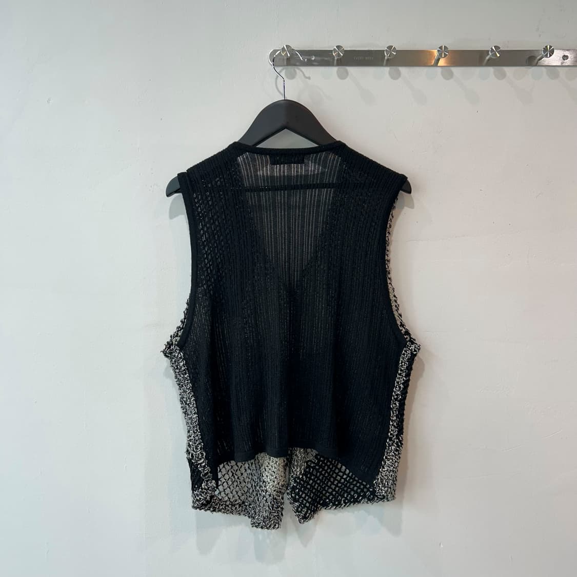 블랙그레이 패턴 크로셰 베스트 상품이미지6