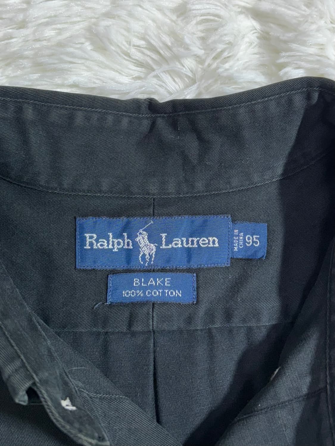 폴로 랄프로렌 레드포니 블랙 오버핏 솔리드 셔츠  상품이미지5