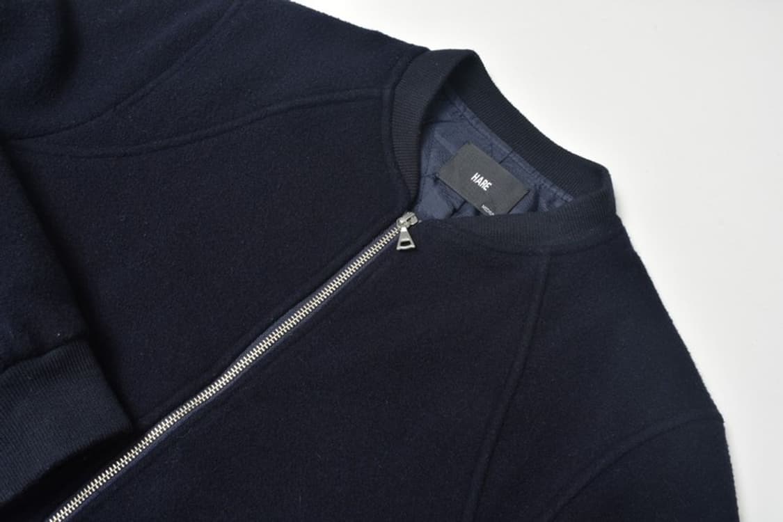 하레 울 블루종 자켓 M N1104 상품이미지4