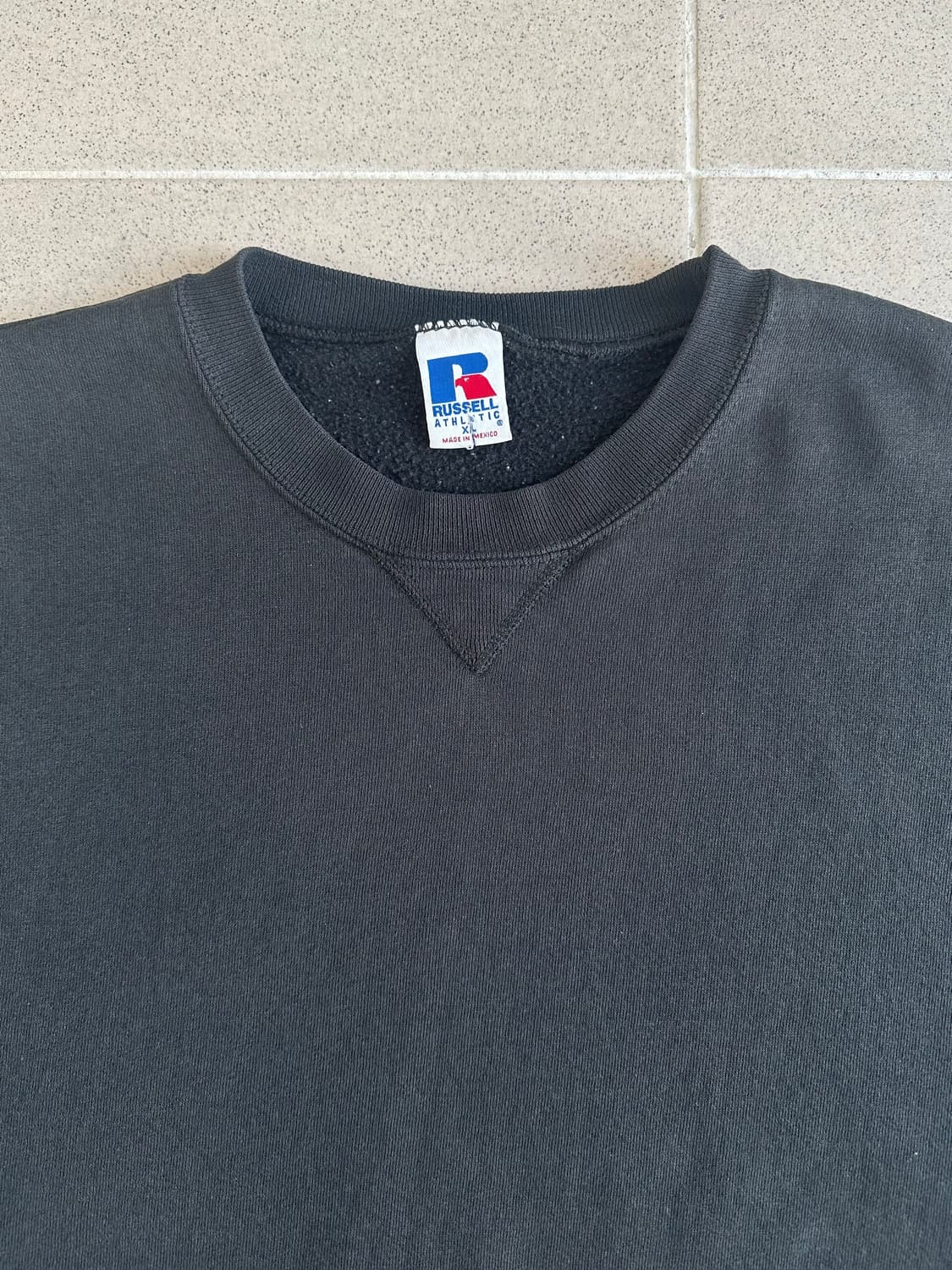 90s 빈티지 러셀 스웻셔츠 블랙 XL 상품이미지7