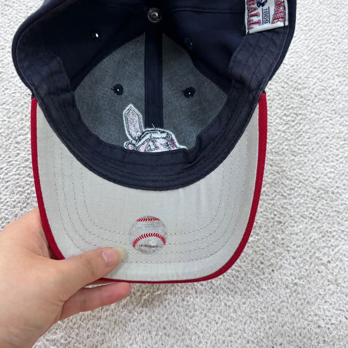F MLB 와후 추장 로고 빈티지 볼캡 0528Y 상품이미지5