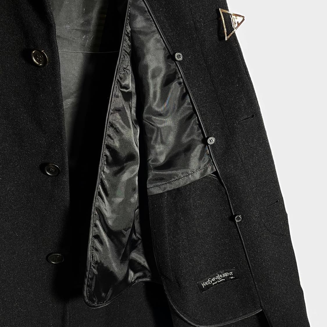 입생로랑 자수로고 하프롱 코트 상품이미지7