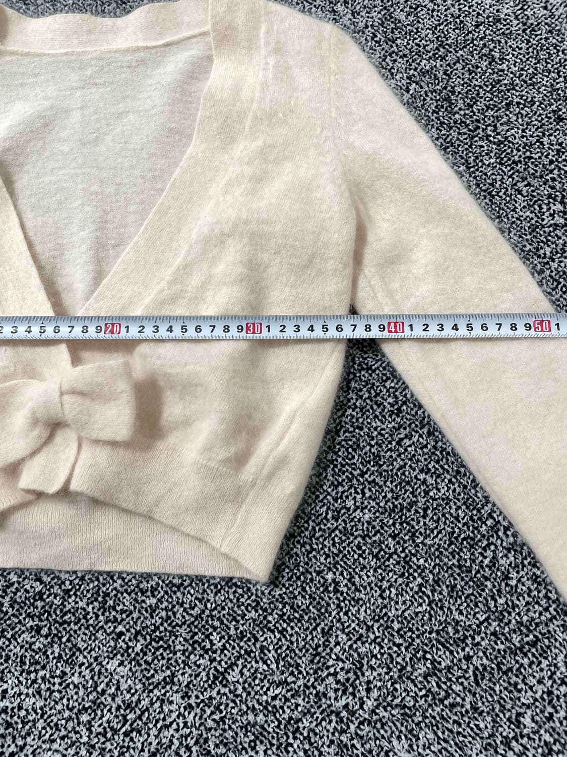 vinteちきゅ. 리본 핑크 니트 가디건 히메갸루  상품이미지5