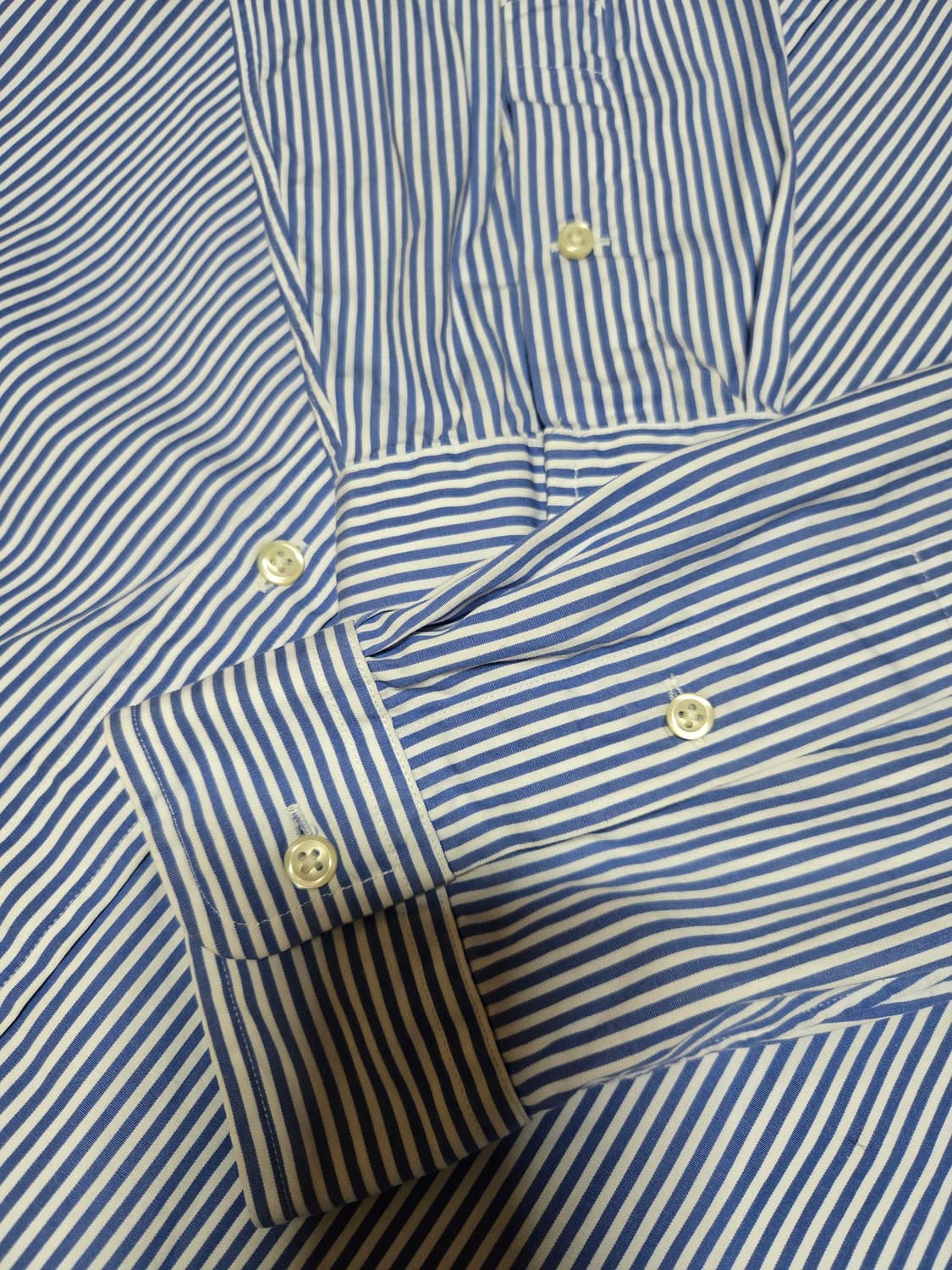 폴로 랄프로렌 남성 블루 스트라이프 셔츠(M사이즈) 상품이미지5