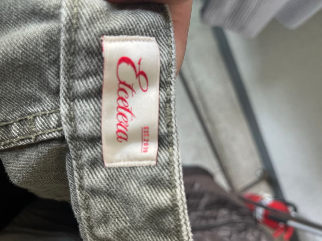 ETCE 워싱 배기 데님 카키 상품이미지6