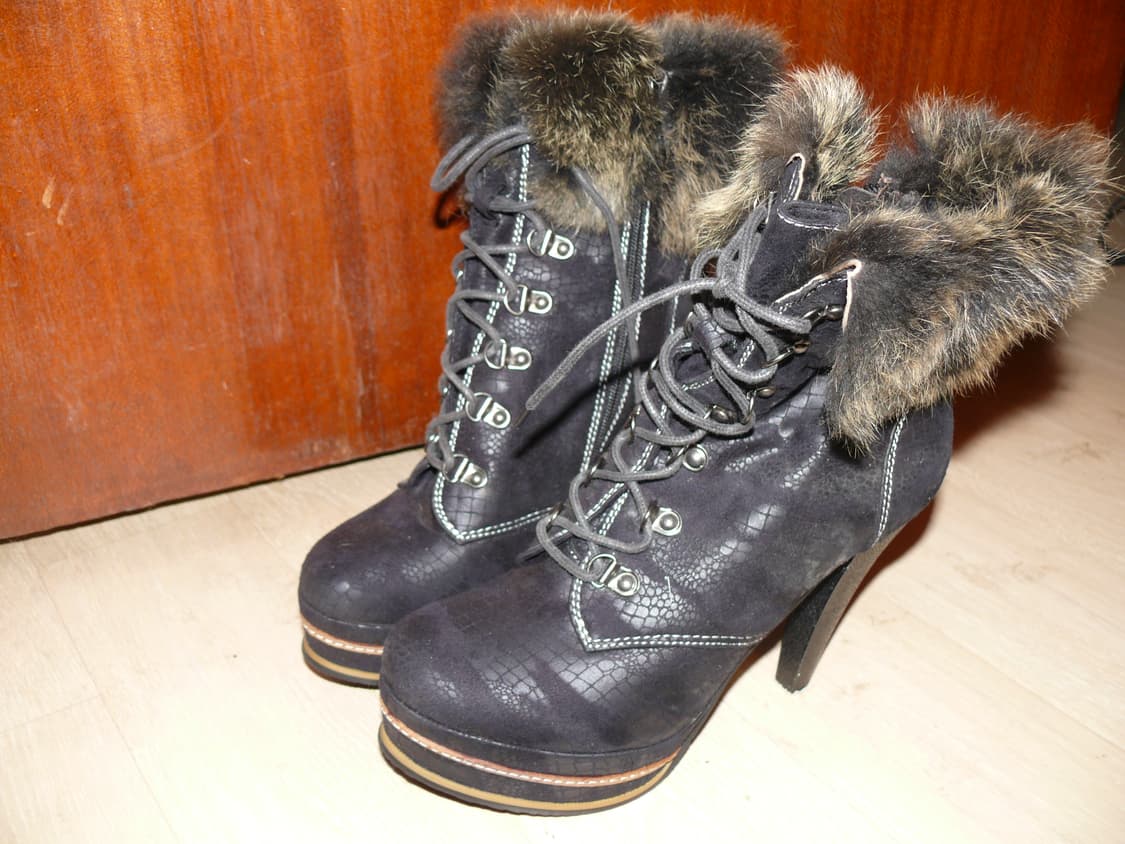 lether fur fur boots 상품이미지1