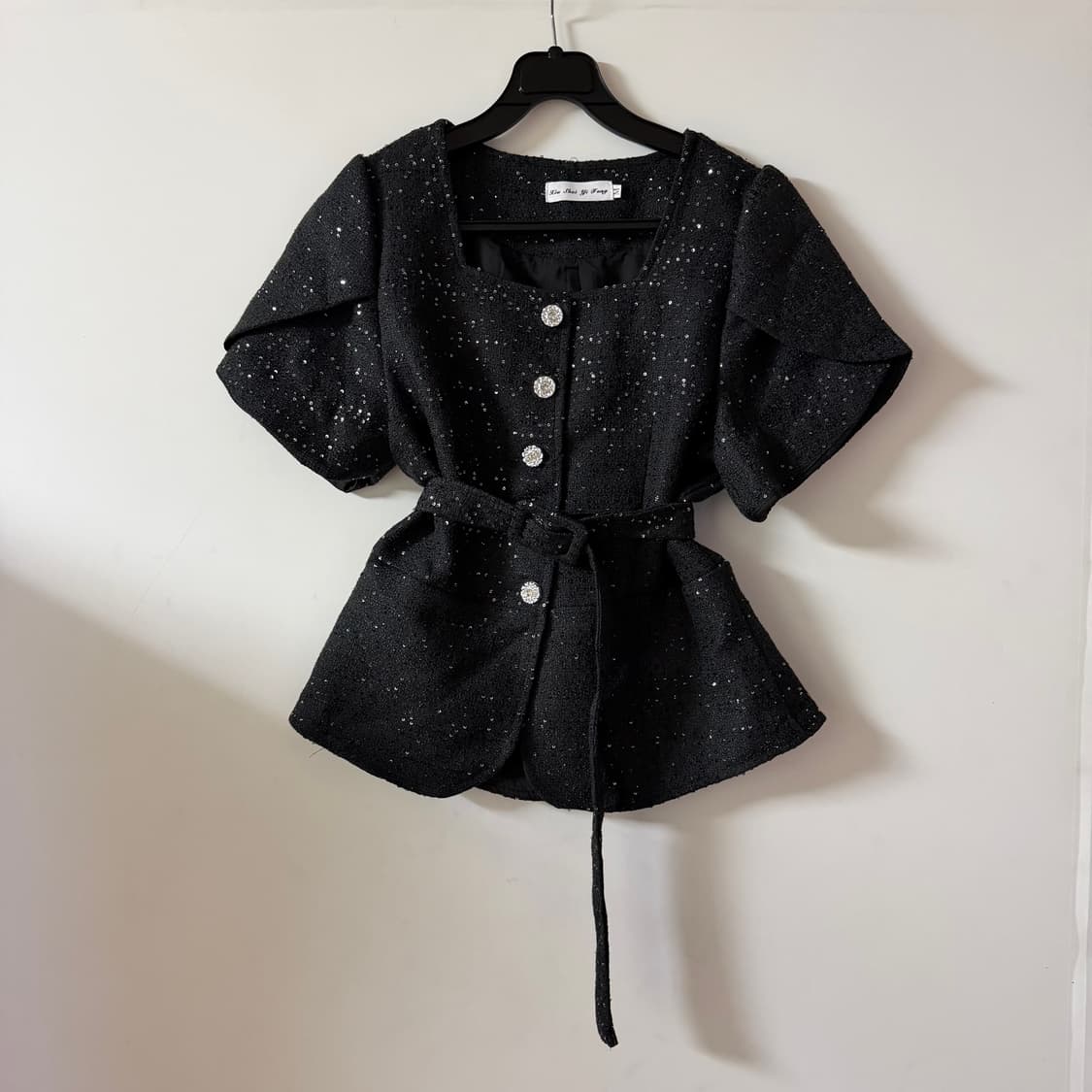 새상품 여자 반팔 트위드 자켓 (벨트포함) 상품이미지6