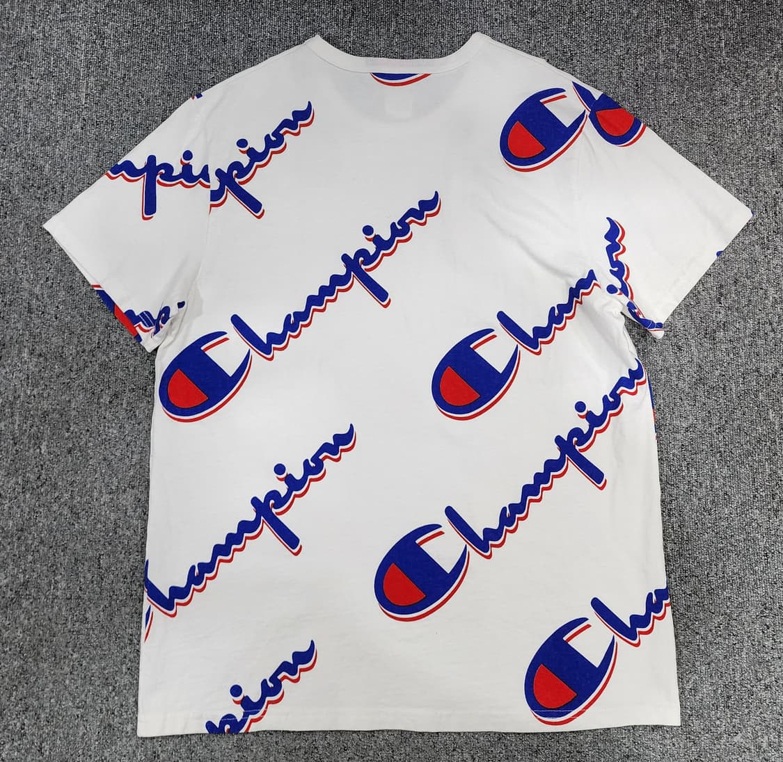 챔피온 크레이지 패턴 로고 프린팅 반팔티 L 상품이미지2