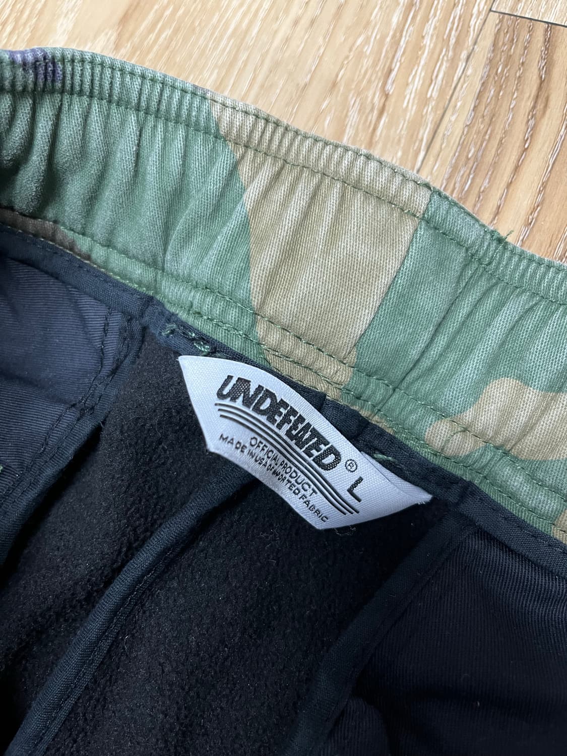 언디핏 기모 카모 조거팬츠 L 상품이미지4