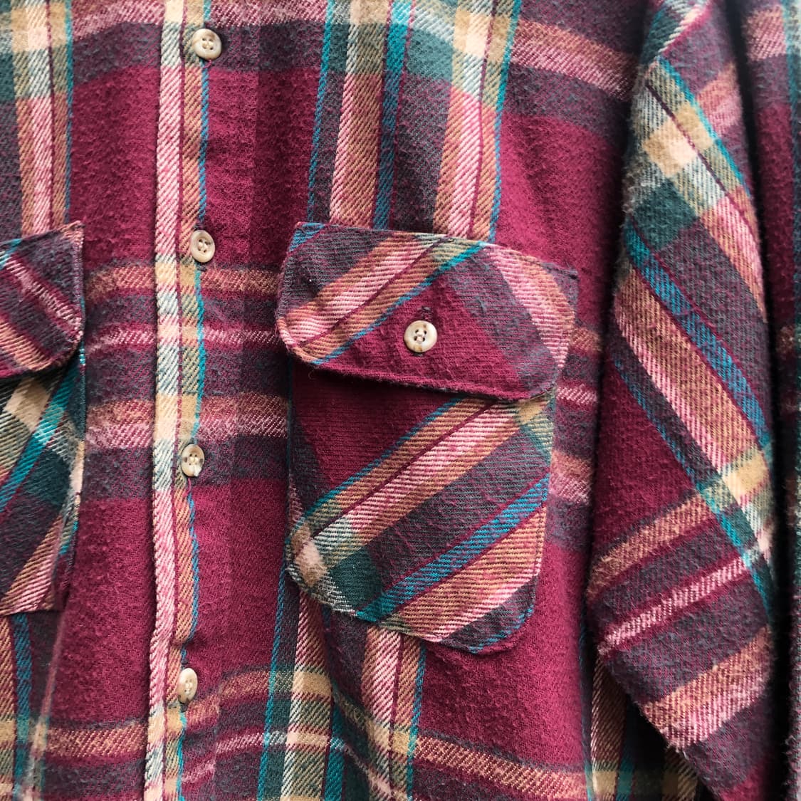 80s/90s Dee Cee flannel shirt-L 상품이미지3