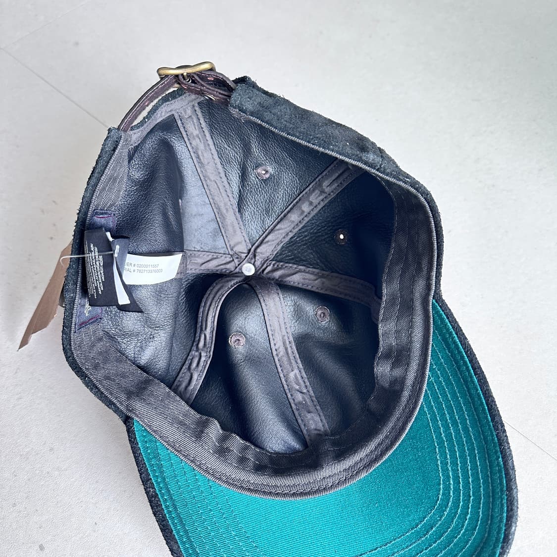 [새상품] RRL 랄프로렌 러프아웃 리얼 스웨이드 볼캡 블랙 OS  상품이미지9