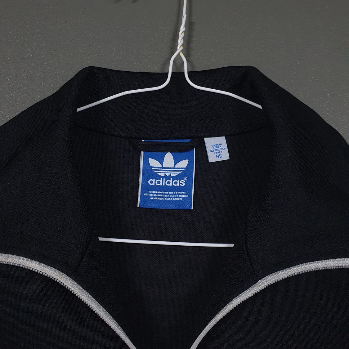 95 (M) 아디다스 유로파 파이어버드 트랙탑 져지 자켓 희귀 벨벳 블랙 상품이미지6