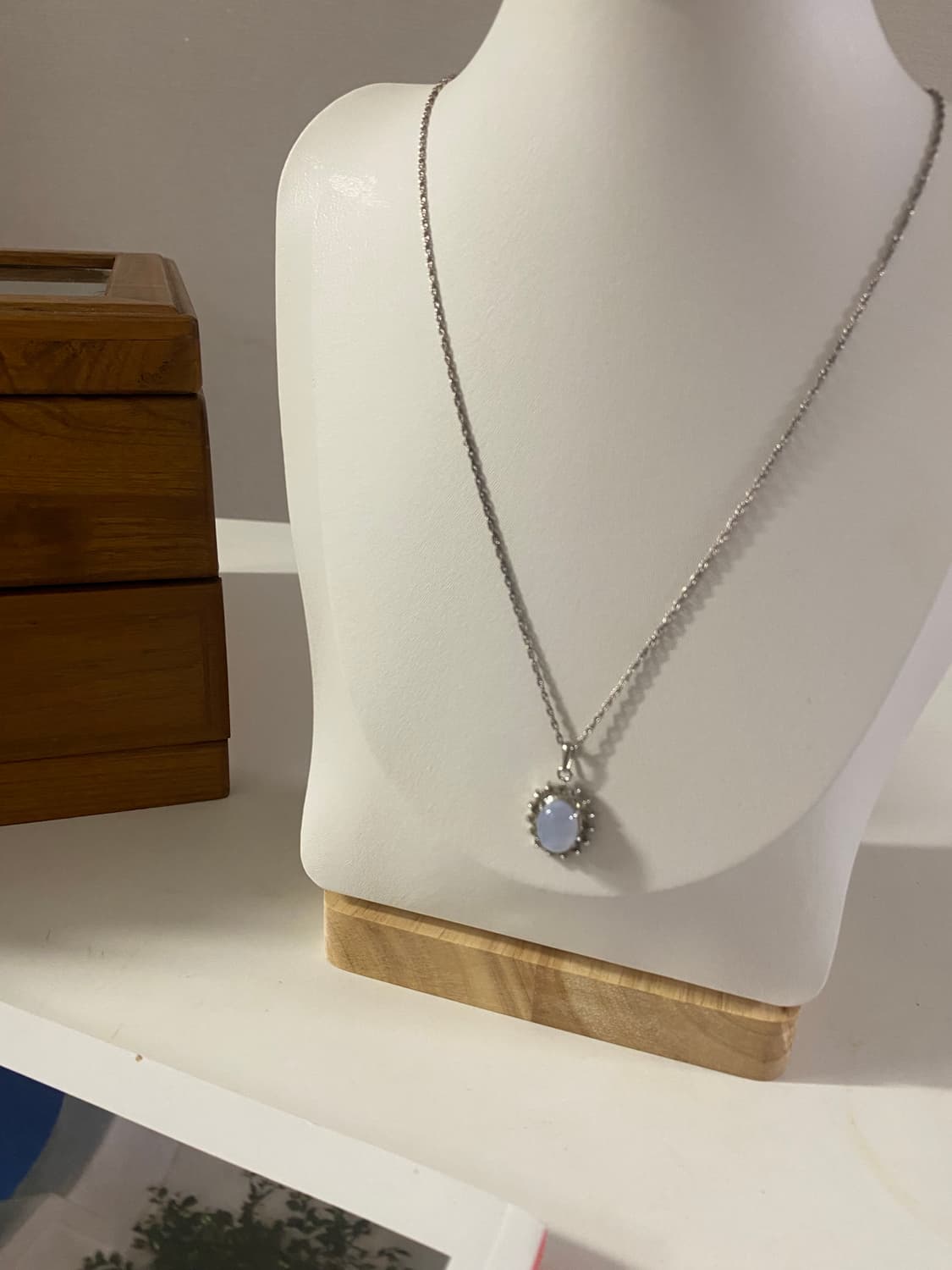 실버톤 라이트블루 목걸이 상품이미지3