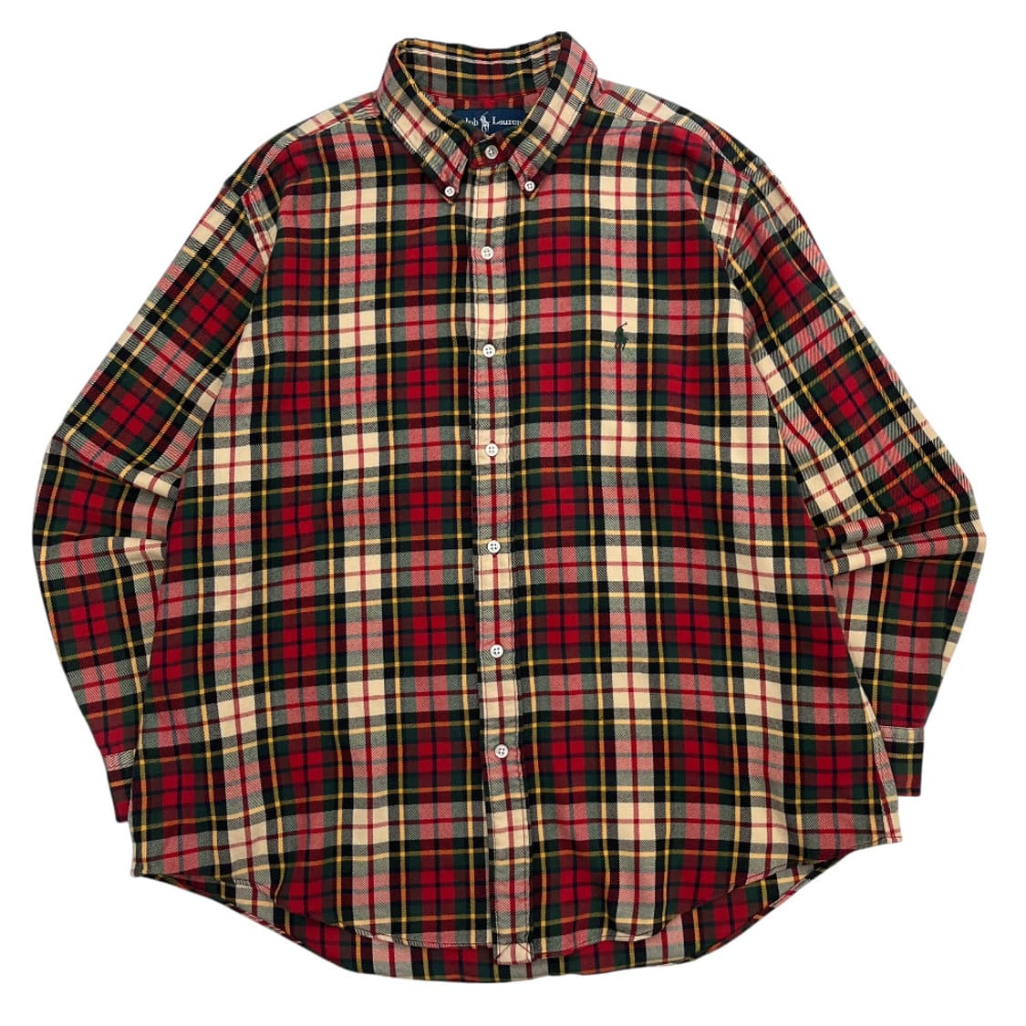 폴로 랄프로렌 딥그린포니 타탄체크 울 셔츠 XL 상품이미지2