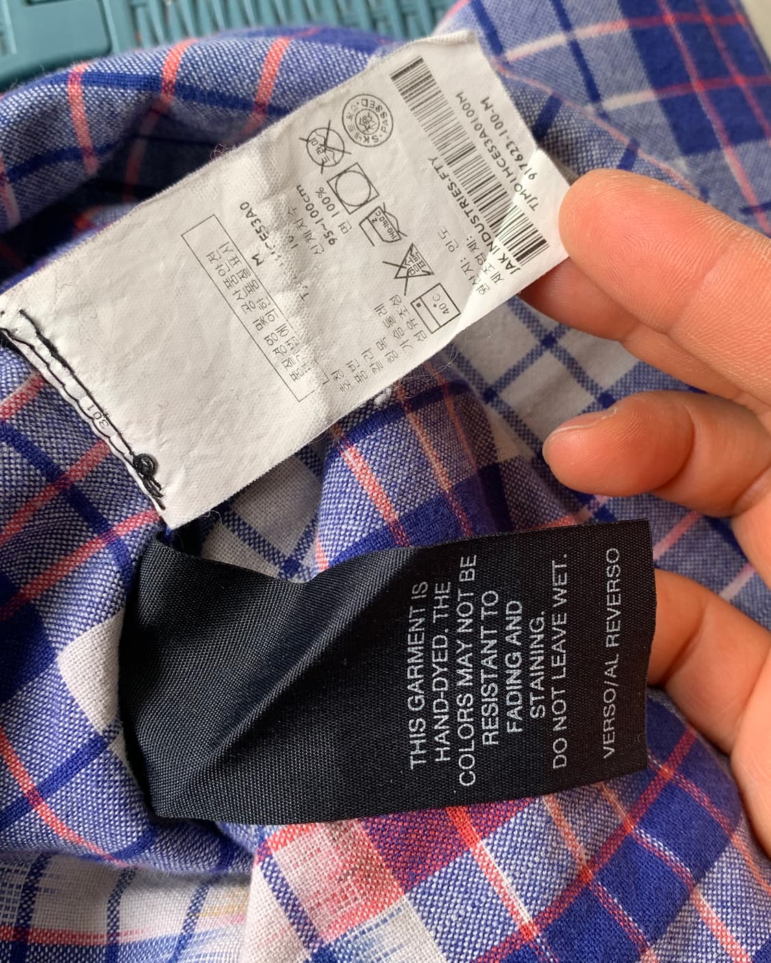 [TOMMY HILFIGER] blue plaid cotton shirt 상품이미지10