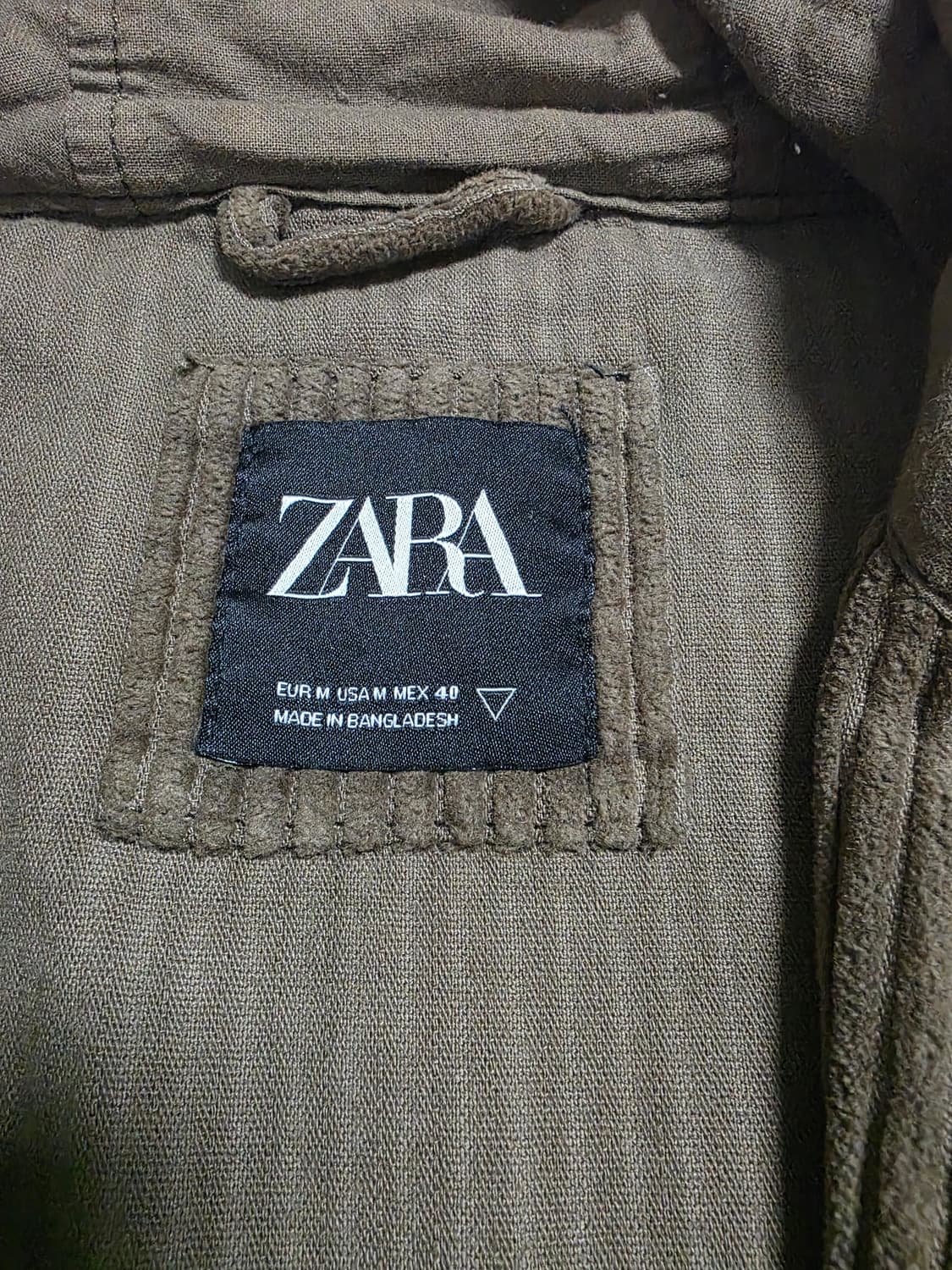 자라 코듀로이 후드 셔츠 자켓 M(100)사이즈 상품이미지5