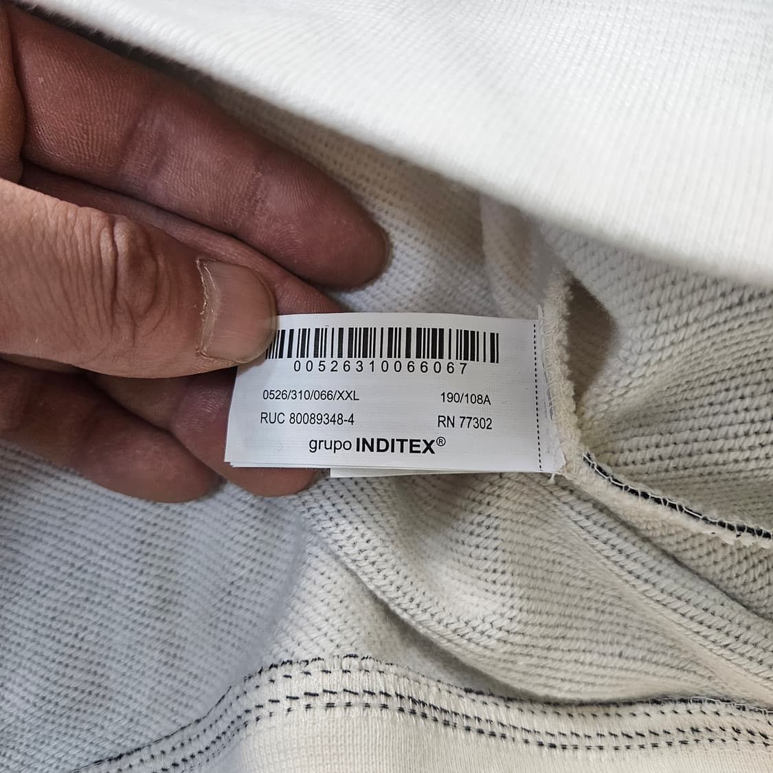 2XL 자라 빅핏 스트라이프 카라 긴팔티 0408Y 상품이미지4