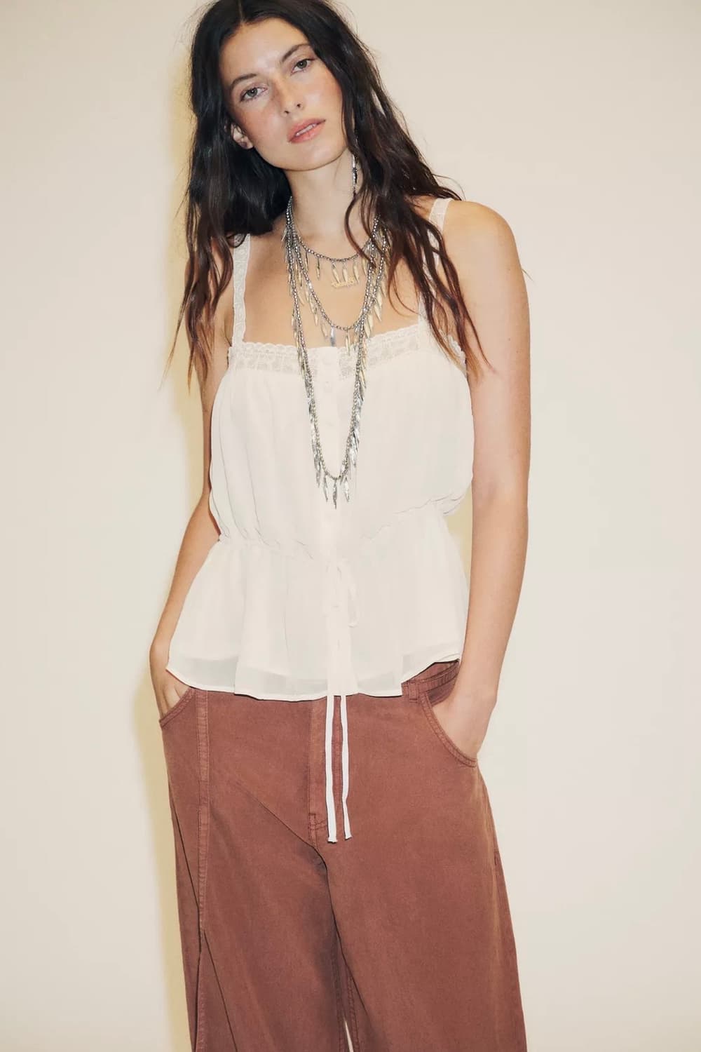 Zara 텍스처 디테일 비즈 네크리스 목걸이 상품이미지3