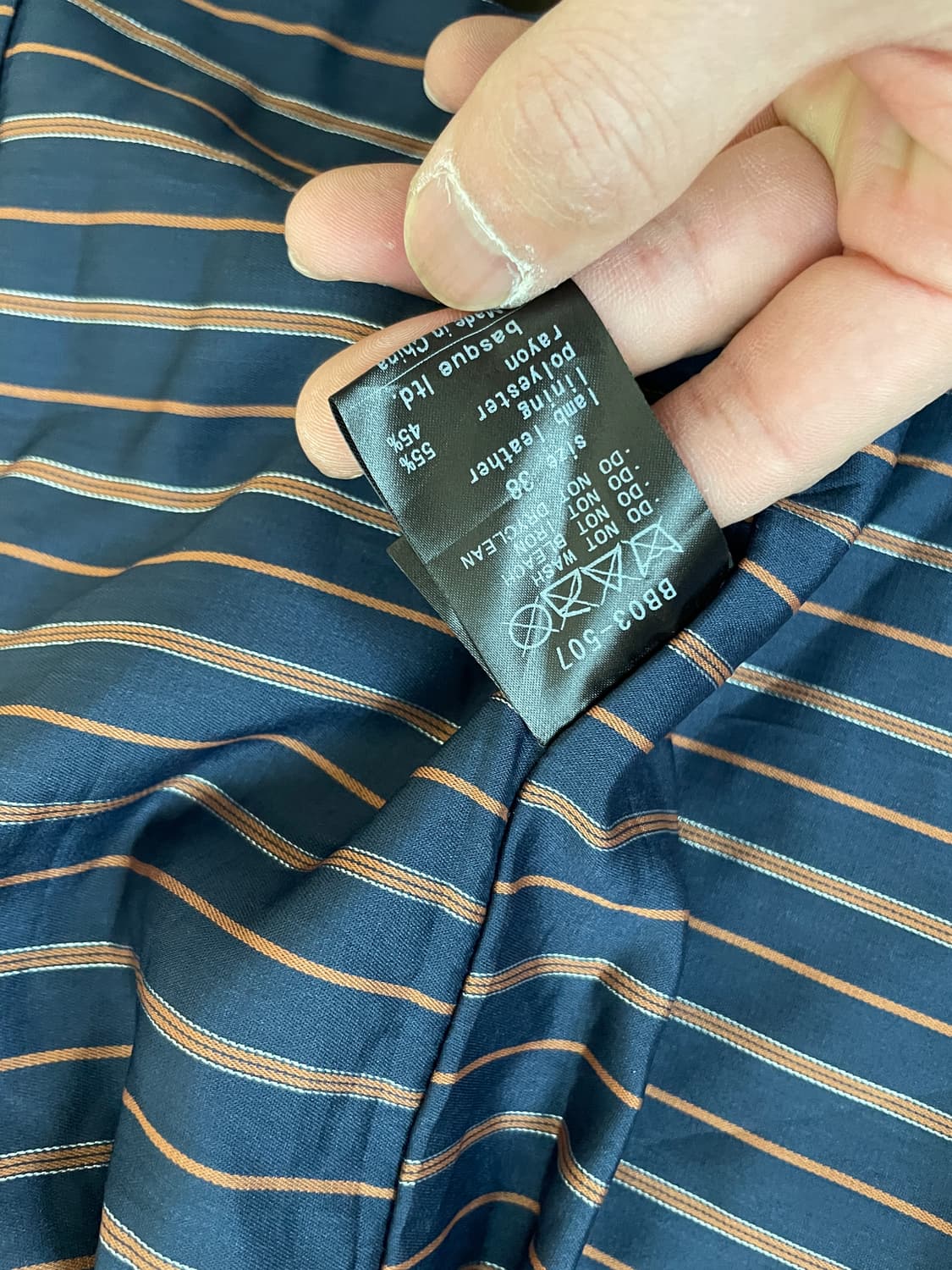 빈티지 Blanc 브라운 양가죽 레더자켓 y2k goa J03919 상품이미지9