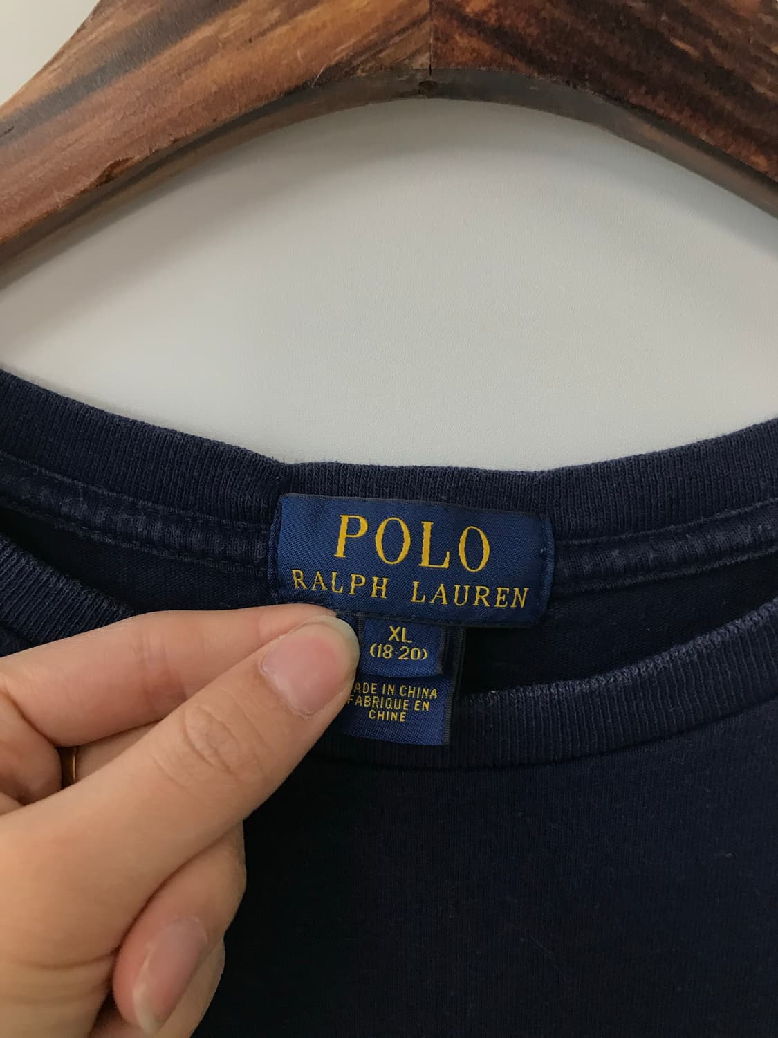 폴로 랄프로렌 자수로고 네이비 반팔 티셔츠 상품이미지4