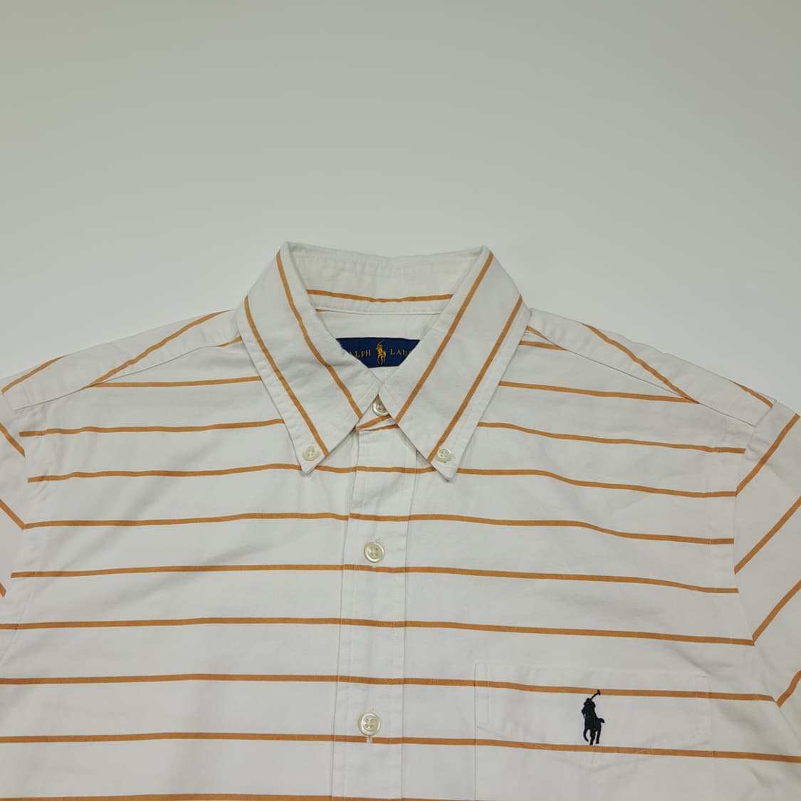 CK021 M 폴로 브라운 스트라이프 셔츠 남방 상품이미지2