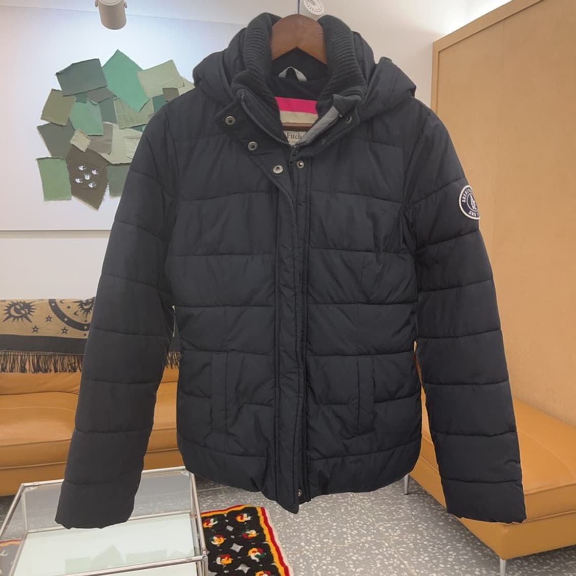 아베크롬비 빈티지 베이직 슬림 숏 패딩 M C06623 상품이미지3