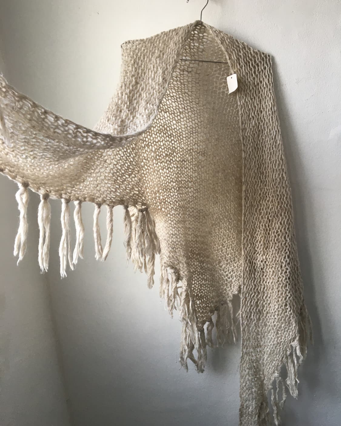Fringe net woolen cape 상품이미지4