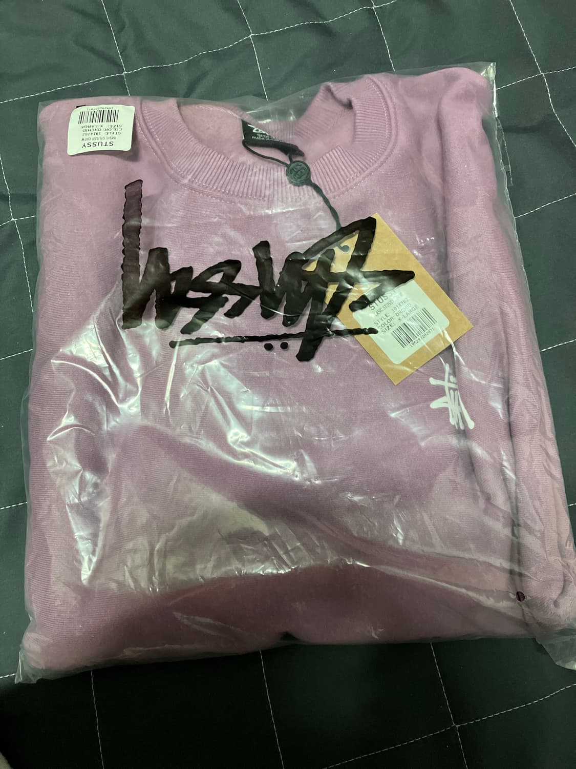 스투시 베이직 크루넥 오키드 xl 새상품 상품이미지2