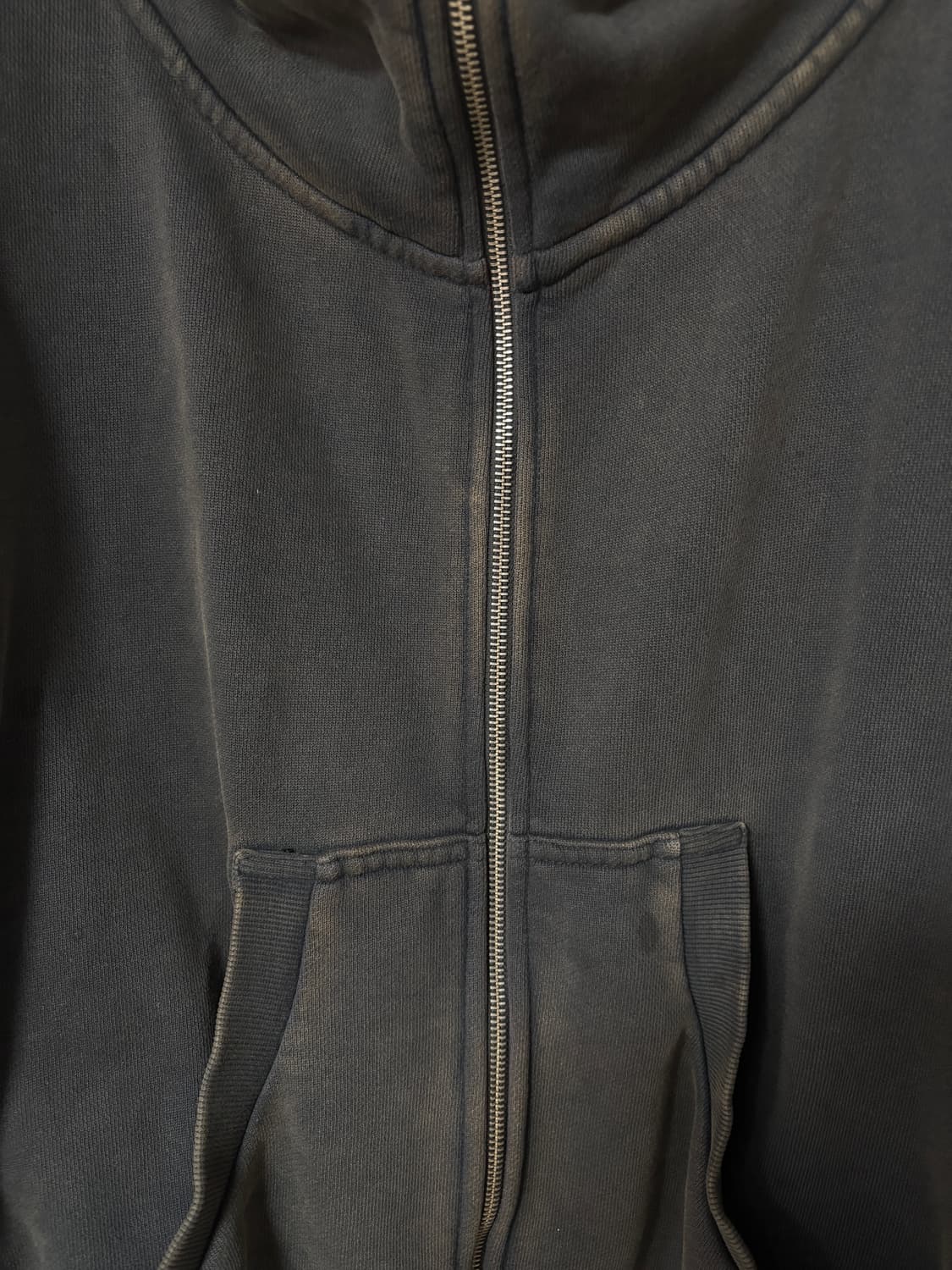 [s] 엔타이어 스튜디오 유니폼라인 풀 집 후드 - 워시드블랙 상품이미지5