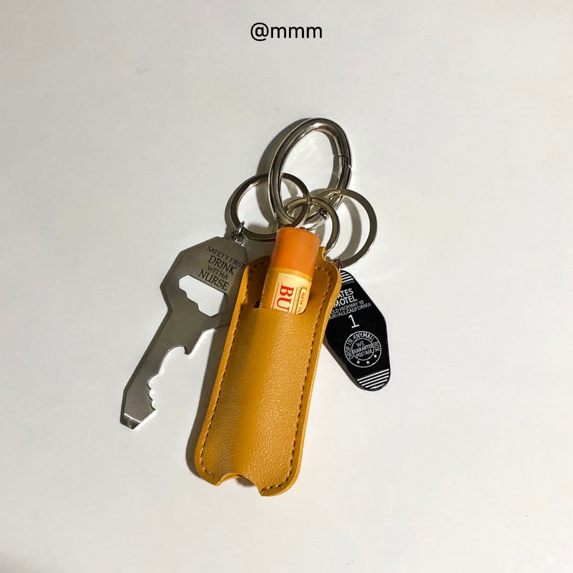 [Unisex🧡] 립밤 가죽 케이스 키링 열쇠고리 상품이미지3