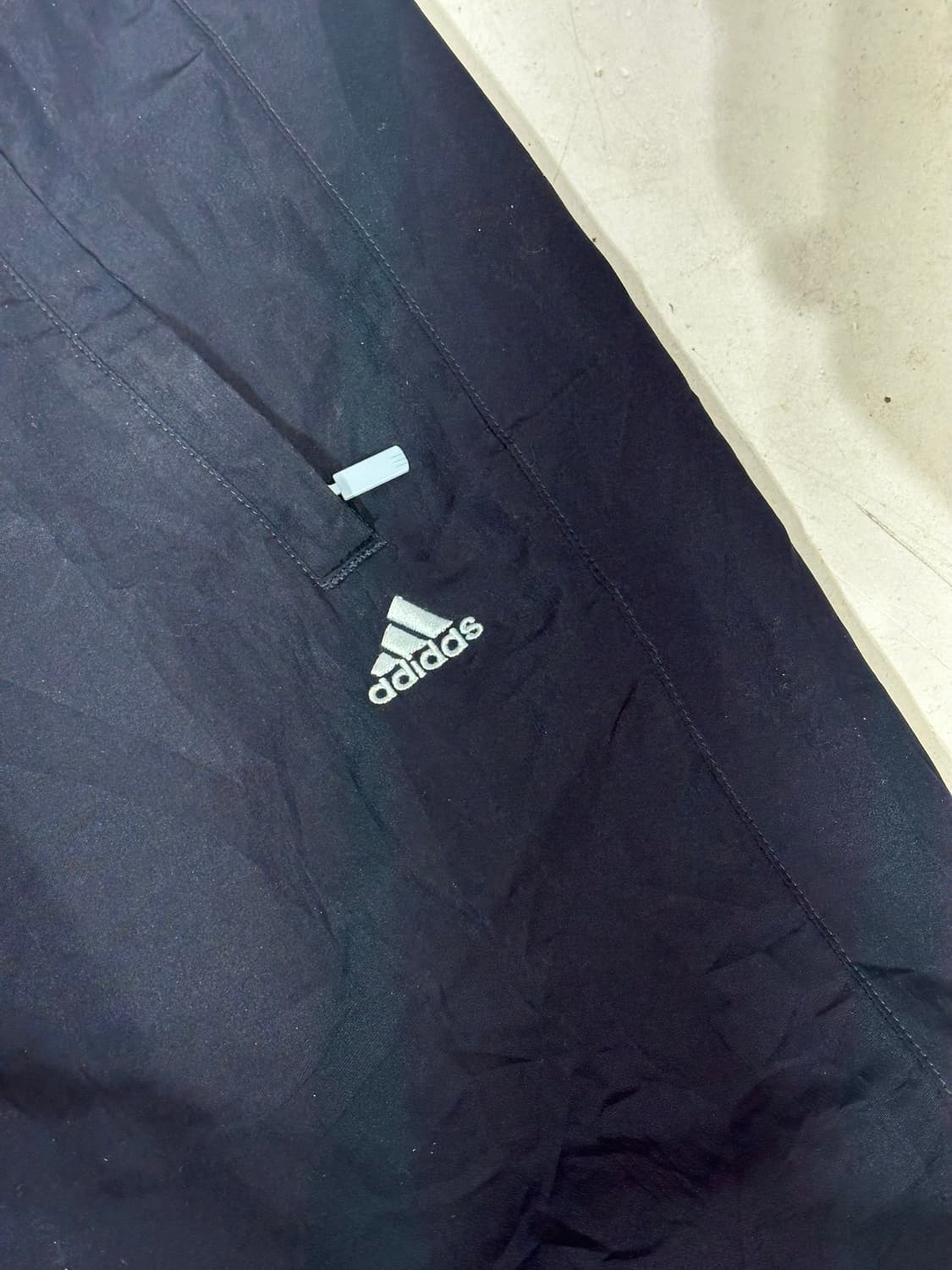 아디다스 네이비 와이드 트랙 팬츠 사이드 라인 바지 S 상품이미지6