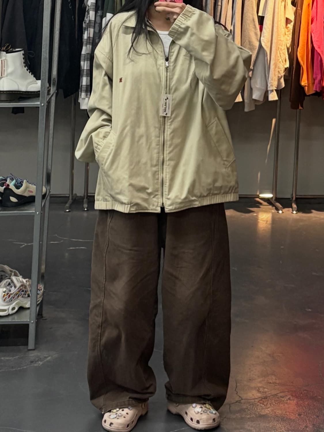 버버리 베이지 노바체크 리버시블 블루종 자켓 A3407 상품이미지2