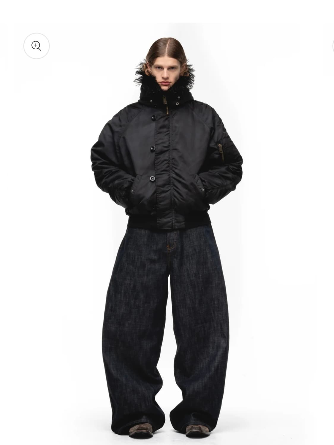 노페이스스튜디오 퍼 봄버 재킷 L 상품이미지2