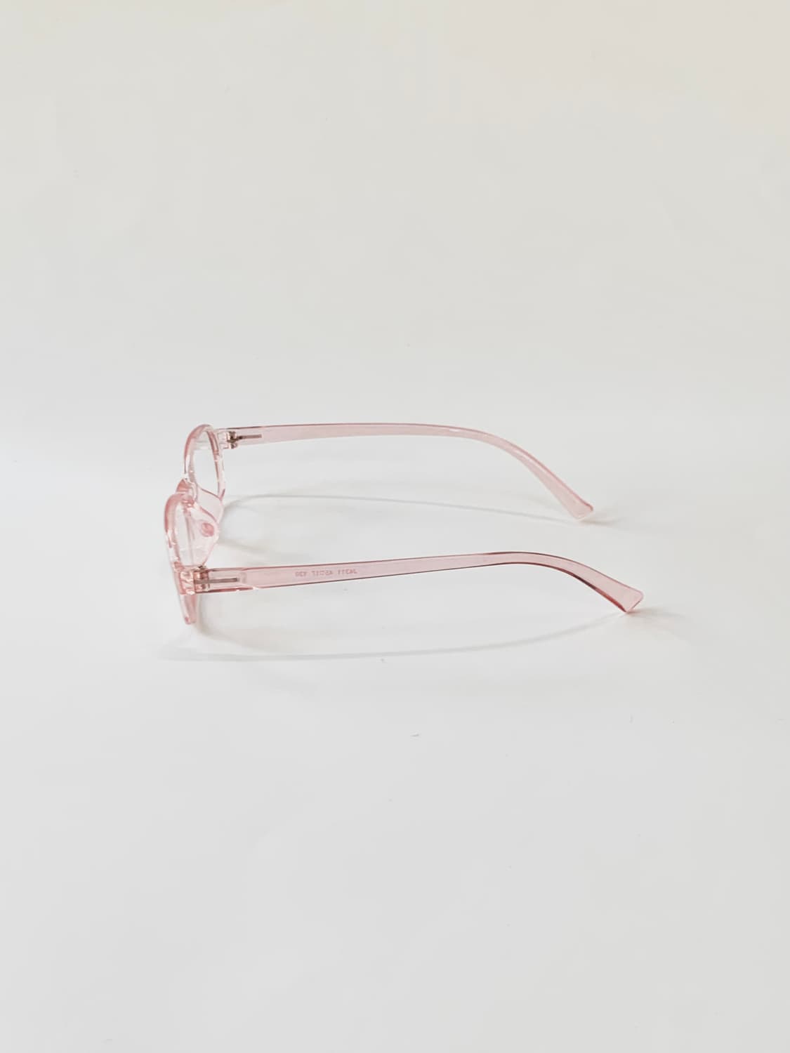 [픽키-594] (Small) 핑크 투명 뿔테 안경테 사각 소형 상품이미지3