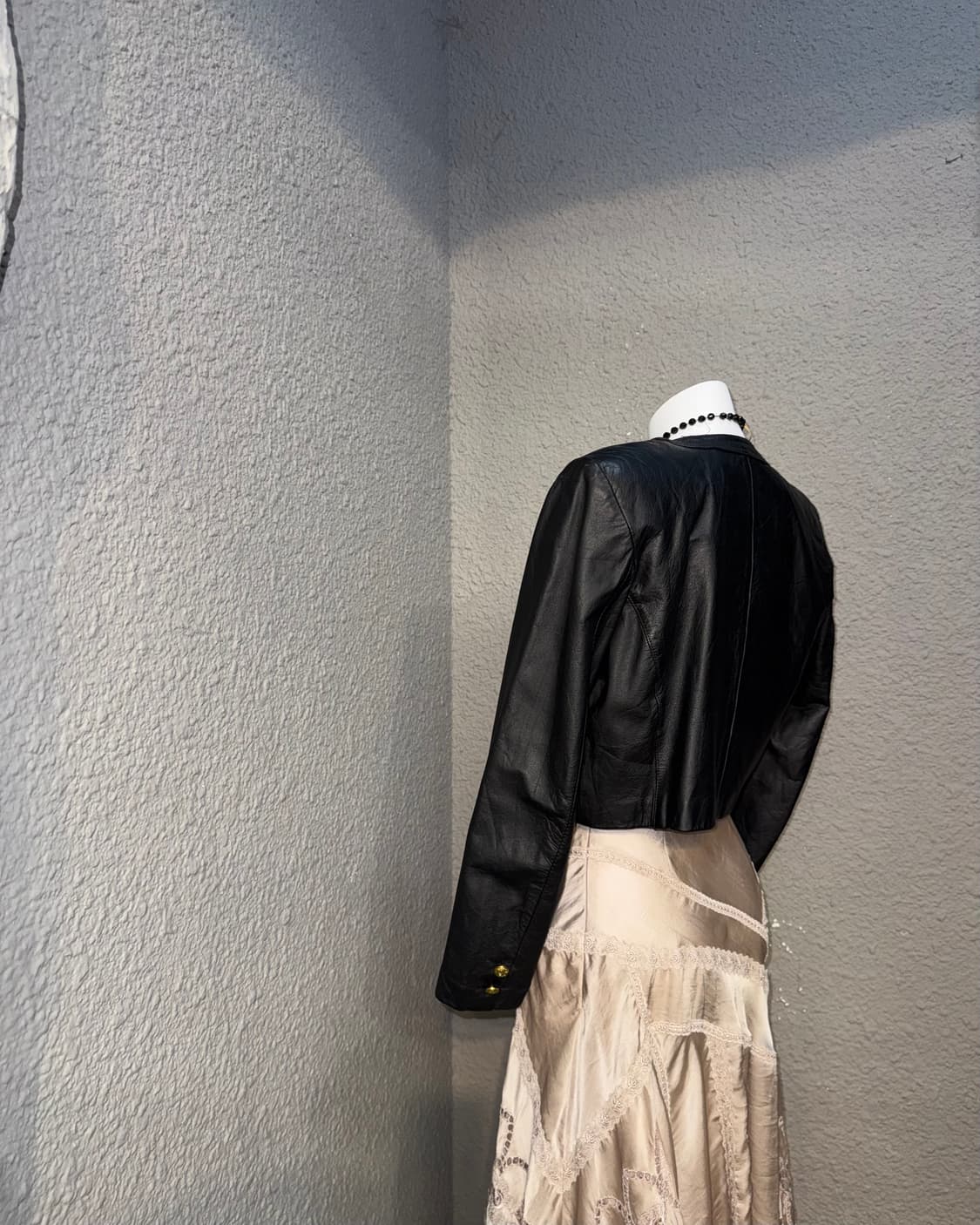 빈티지 크롭 레더재킷  상품이미지4