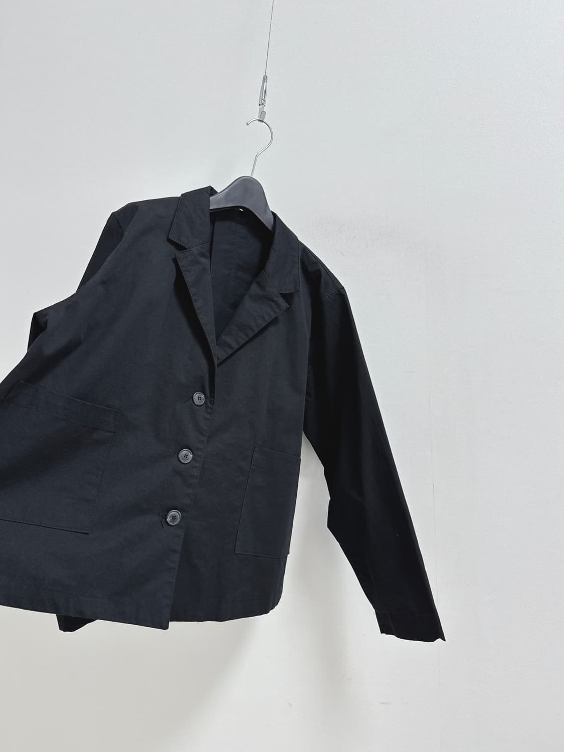 본빠옹 블랙 루즈핏 코튼 자켓 상품이미지6