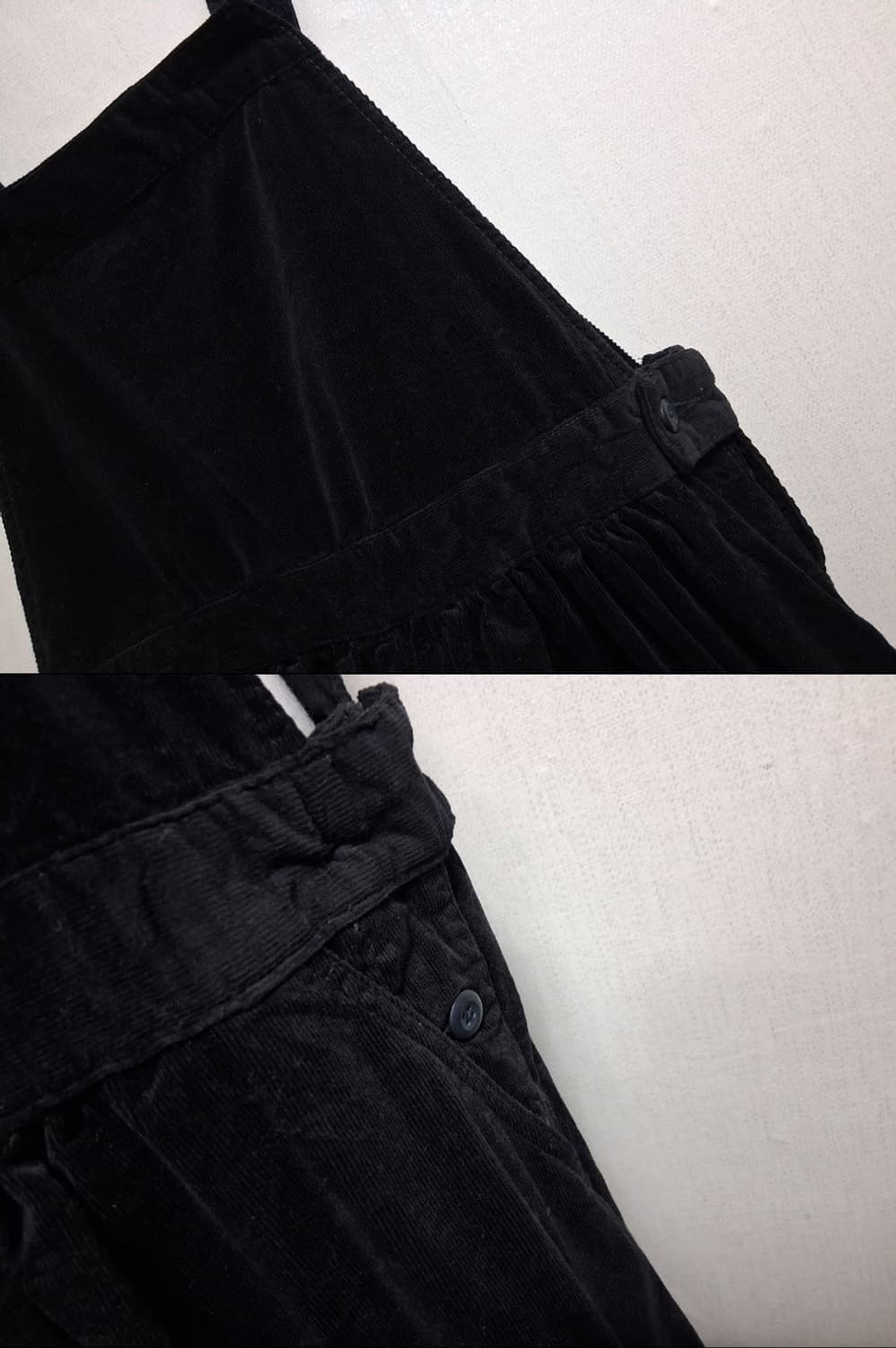 LARU 일본빈티지 검정 면 골덴 블랙코듀로이 뷔스티에롱원피스 30까지 상품이미지5